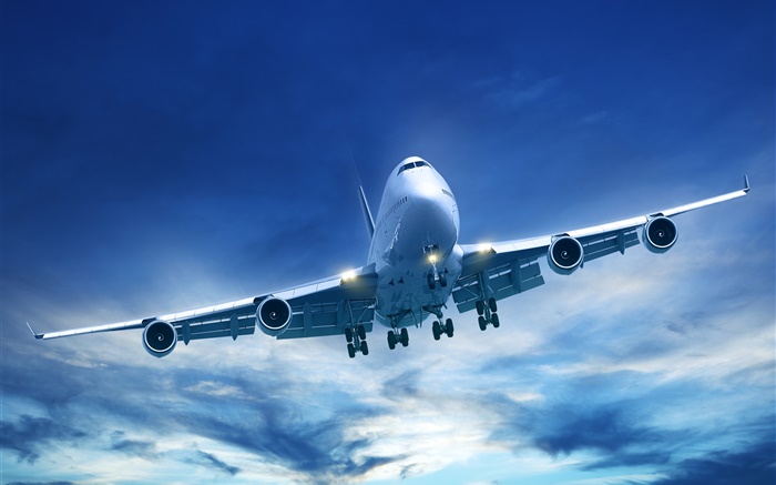 Airplane, flying, sky Wallpapers Pictures Photos Images