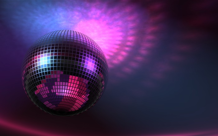 3D lights, spinning ball, purple style Wallpapers Pictures Photos Images