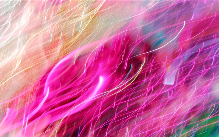 Abstract, bending lines, colorful rays Wallpapers Pictures Photos Images