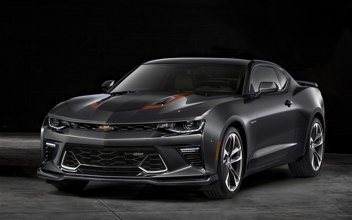 Chevrolet Camaro gray car front view Wallpapers Pictures Photos Images
