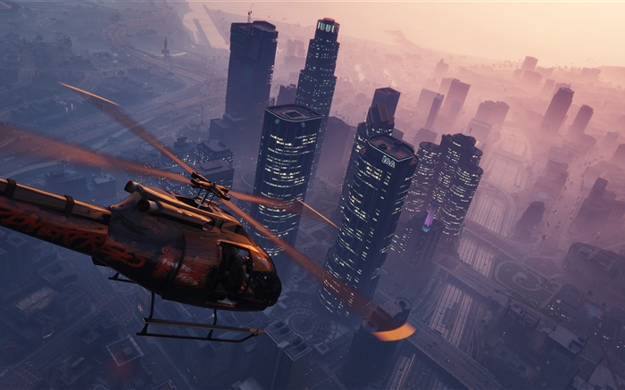 Grand Theft Auto V, GTA 5, PC game, helicopter Wallpapers Pictures Photos Images