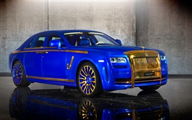 Mansory Rolls-Royce ghost blue luxury car HD wallpaper