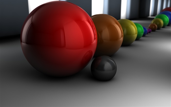 3D balls, different colors Wallpapers Pictures Photos Images