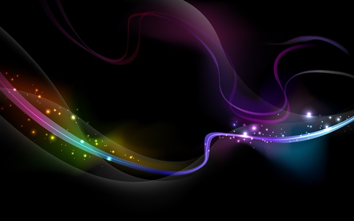 Abstract lines, stars, black background Wallpapers Pictures Photos Images