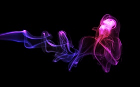 Abstract smoke, purple and blue