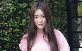 Asian girl, long hair, summer HD wallpaper