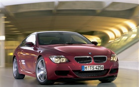 BMW M6 red car front view HD wallpaper