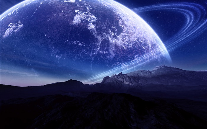 Beautiful scenery, mountains, planet, aura Wallpapers Pictures Photos Images
