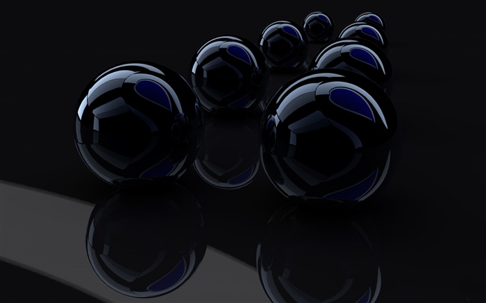 Black 3D balls Wallpapers Pictures Photos Images