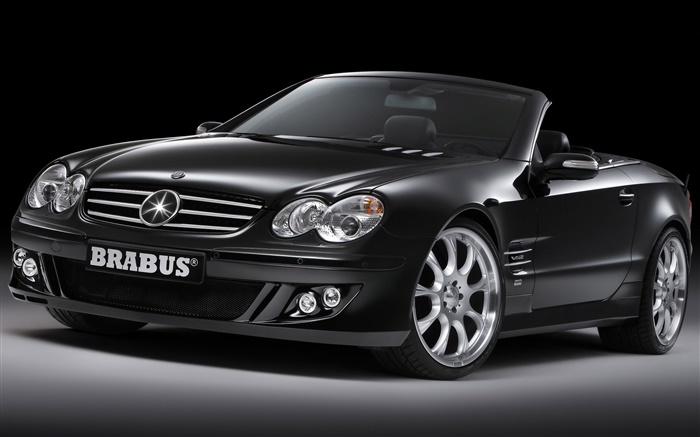 Brabus black convertible car Wallpapers Pictures Photos Images