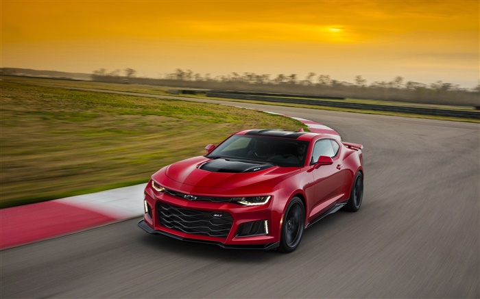 Chevrolet Camaro ZL1 red supercar speed Wallpapers Pictures Photos Images