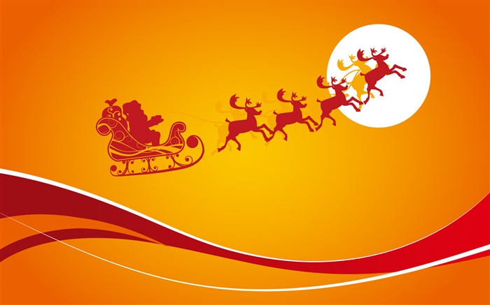 Christmas theme pictures, orange background, moon, vector Wallpapers Pictures Photos Images