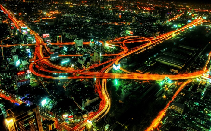 City traffic, lights lines, beautiful night Wallpapers Pictures Photos Images