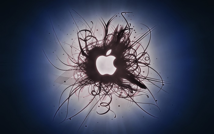 Creative pictures, curvy, white Apple logo Wallpapers Pictures Photos Images