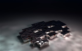 Cube house, 3D Image HD wallpaper