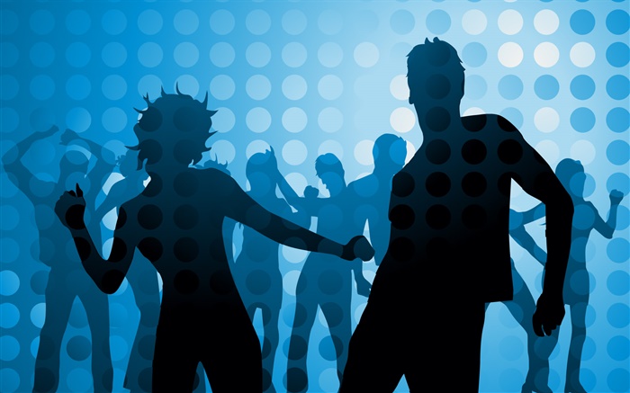 Dance people, blue background, vector design pictures Wallpapers Pictures Photos Images