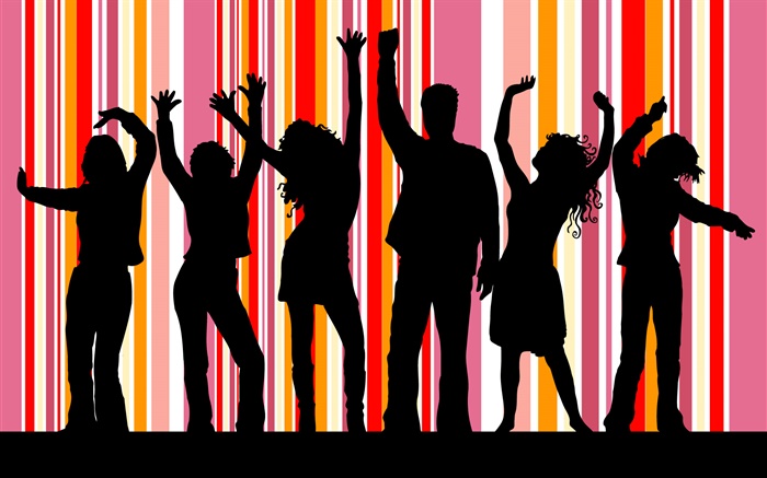 Dance people, striped background, vector design Wallpapers Pictures Photos Images