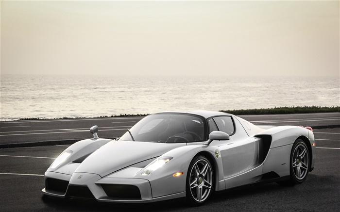 Ferrari Enzo silver supercar Wallpapers Pictures Photos Images