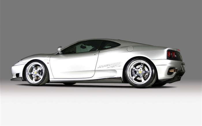 Ferrari F430 white supercar side view Wallpapers Pictures Photos Images