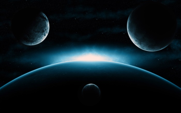 From the universe, planets, bright arrival Wallpapers Pictures Photos Images