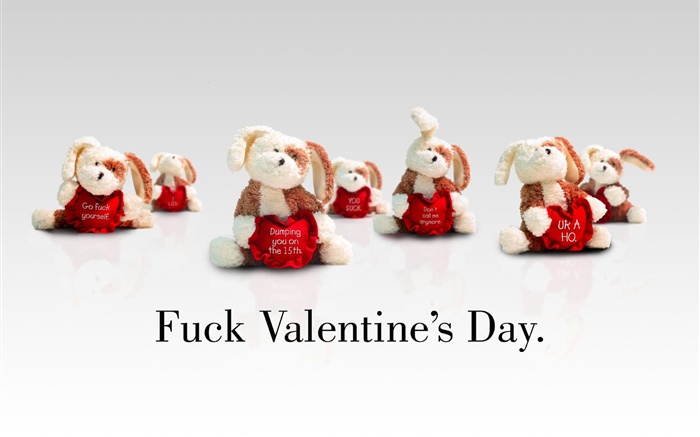 Fuck Valentine's Day, cute dog toys Wallpapers Pictures Photos Images