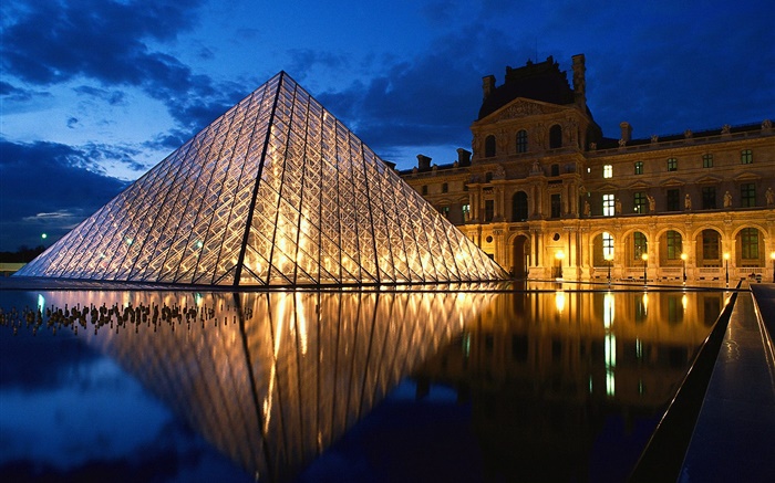 Glass pyramid, France, Louvre Wallpapers Pictures Photos Images