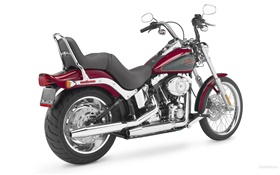 Harley-Davidson motorcycle, red and black HD wallpaper