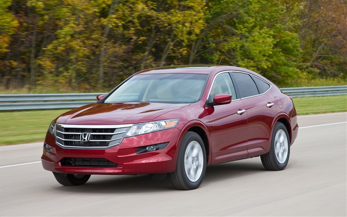 Honda Accord red car front view, speed Wallpapers Pictures Photos Images