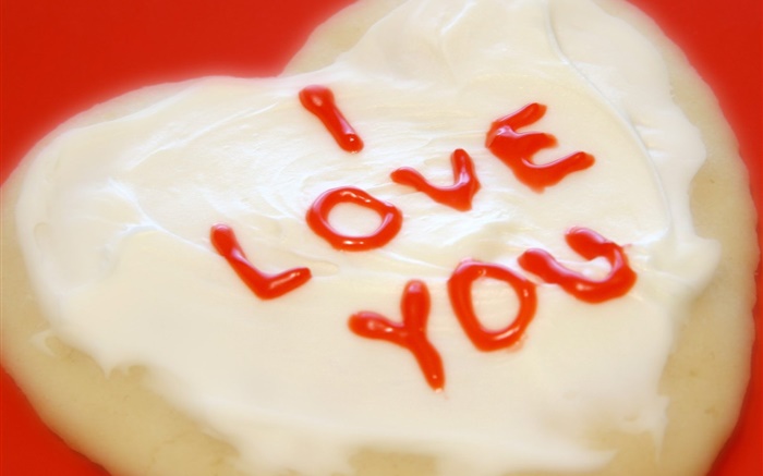 I Love You, cream cake Wallpapers Pictures Photos Images