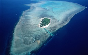Island, blue sea, Australia HD wallpaper