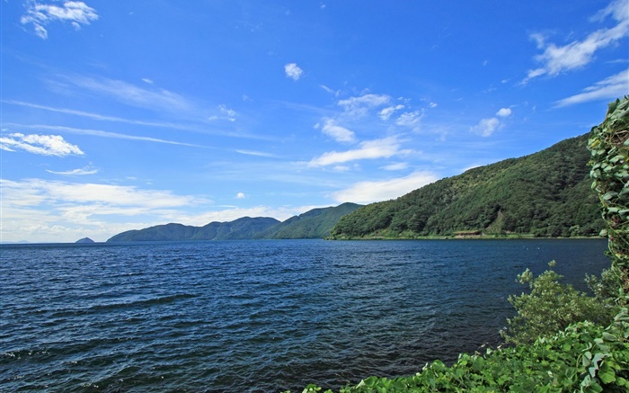 Japan Hokkaido landscape, coast, sea, islands, blue sky Wallpapers Pictures Photos Images