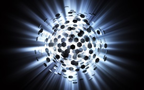 Light ball, creative design HD wallpaper