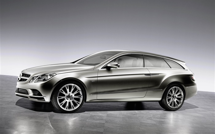 Mercedes-Benz silver car side view Wallpapers Pictures Photos Images