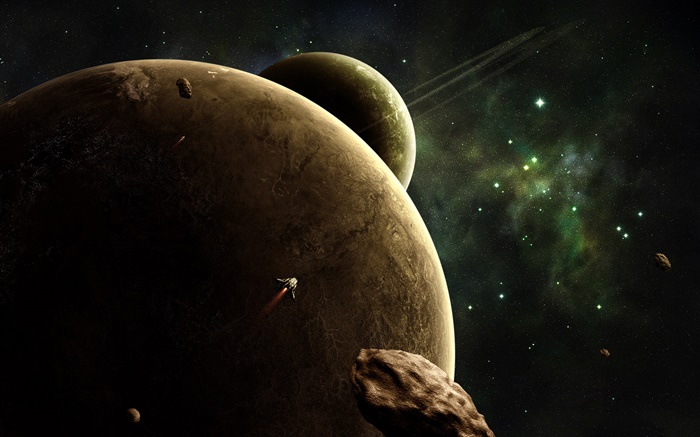 Planets, universe, spaceship Wallpapers Pictures Photos Images