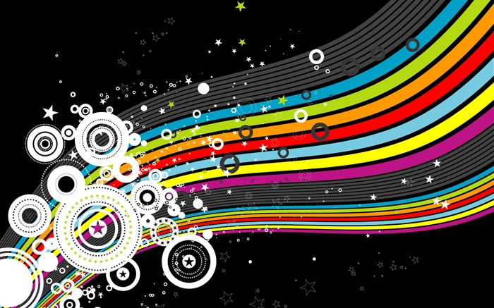 Rainbow background, circles, vector design Wallpapers Pictures Photos Images