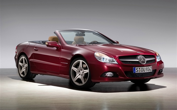 Red Mercedes-Benz convertible car Wallpapers Pictures Photos Images