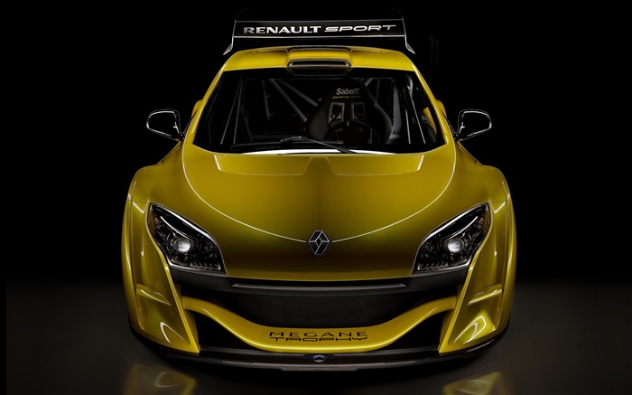 Renault yellow sport car front view Wallpapers Pictures Photos Images