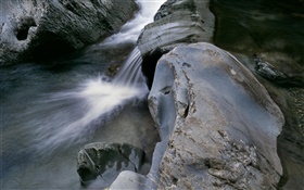 Rocks, creek, water HD wallpaper