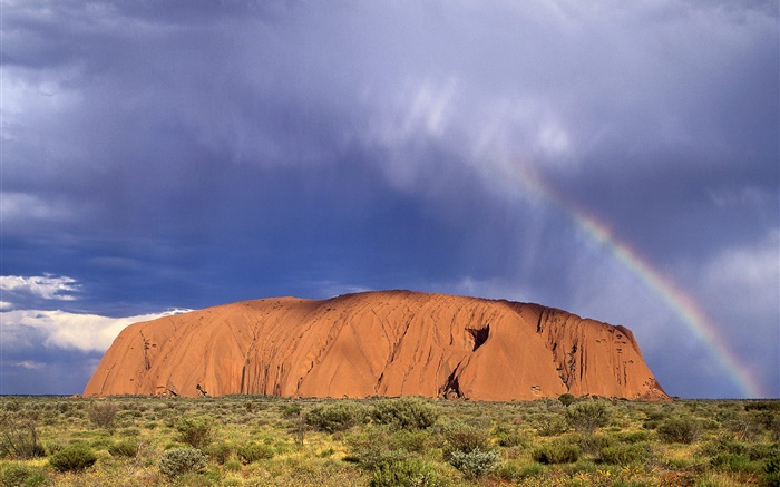Rocks mountain, grass, desert, Australia Wallpapers Pictures Photos Images