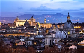Rome, Vatican, Italy, city, house, night
