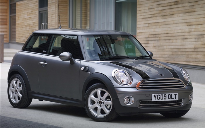 Silver gray MINI car Wallpapers Pictures Photos Images