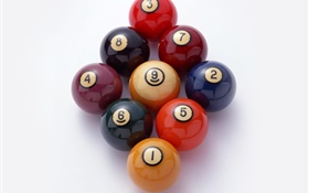 Snooker balls close-up HD wallpaper