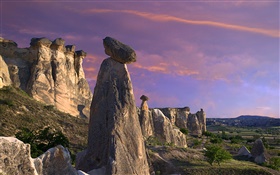 The Fairy Chimneys, Goreme National Park, Turkey HD wallpaper