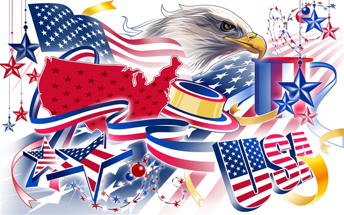 US Independence Day, holiday theme pictures, vector design Wallpapers Pictures Photos Images