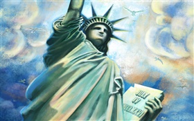 USA Statue of Liberty, art pictures HD wallpaper