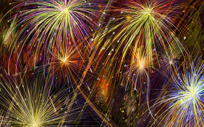 Vector fireworks, colorful Wallpapers Pictures Photos Images