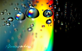 Water drops, colorful background, creative pictures HD wallpaper