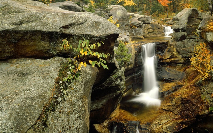 Waterfall, rocks, autumn Wallpapers Pictures Photos Images