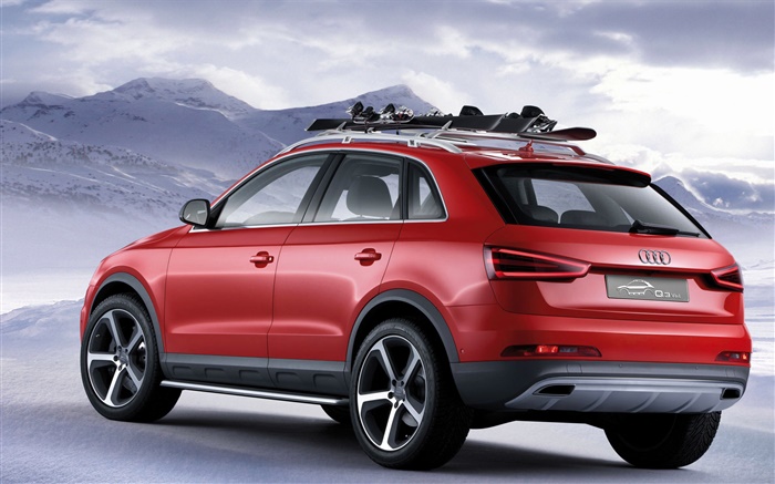 Audi Q3 Vail red SUV car rear view Wallpapers Pictures Photos Images