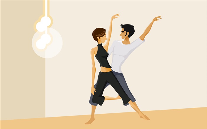 Girl and boy dancing, vector pictures Wallpapers Pictures Photos Images